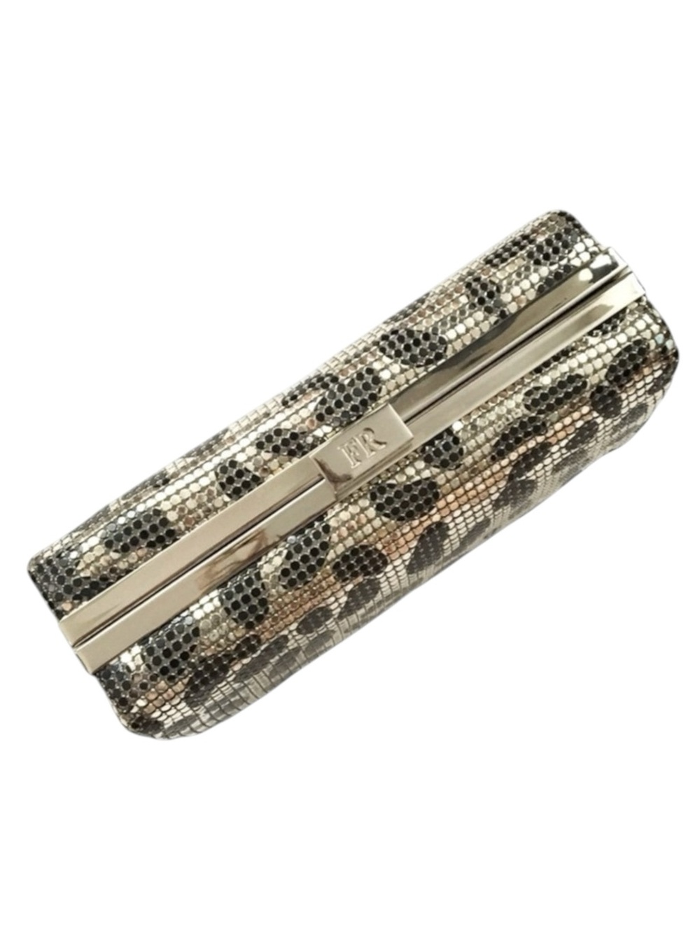 Rare: new Felix Rey ☻ Jungle Mesh Minaudière Box Clutch Handbag Bag ☻ Leopard - Picture 12 of 16